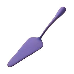 yifeijiao,stainless steel cake shovel pie pizza cheese server divider knife baking tools-purple