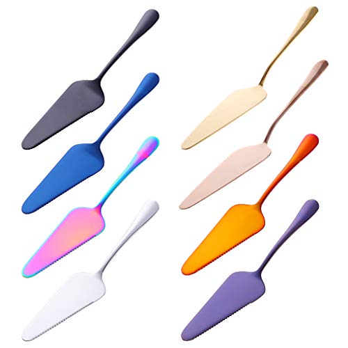 YIFEIJIAO,Stainless Steel Cake Shovel Pie Pizza Cheese Server Divider Knife Baking Tools-Purple