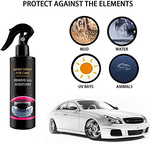 dwguzimlxg Car Scratch Repair Nano Spray, Car Scratch Remover, Repair, Protection, & Swirl Remover Polish, Scratch Removal for Cars, Removes Any Scratch and Mark (120ml)
