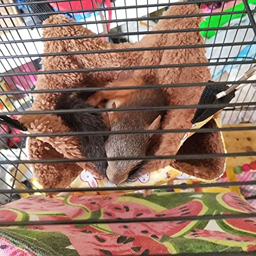 ChezAbbey Small Pet Cage Hammock Bunk Bed Warm Hammock Guinea Pig Cage Accessories Bedding Hanging Bed for Parrot Sugar Glider Ferret Squirrel Hamster Rat