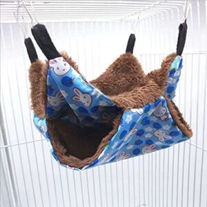 ChezAbbey Small Pet Cage Hammock Bunk Bed Warm Hammock Guinea Pig Cage Accessories Bedding Hanging Bed for Parrot Sugar Glider Ferret Squirrel Hamster Rat