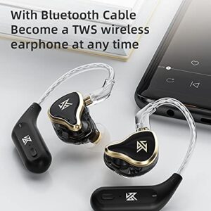 topssale KZ ZAS 7BA+1DD in Ear Earphone 16 Unit Hybrid Technology Flagship Earphone Monitor Headphones 8Core Cable Music Sport Earphone (with Mic, Black)