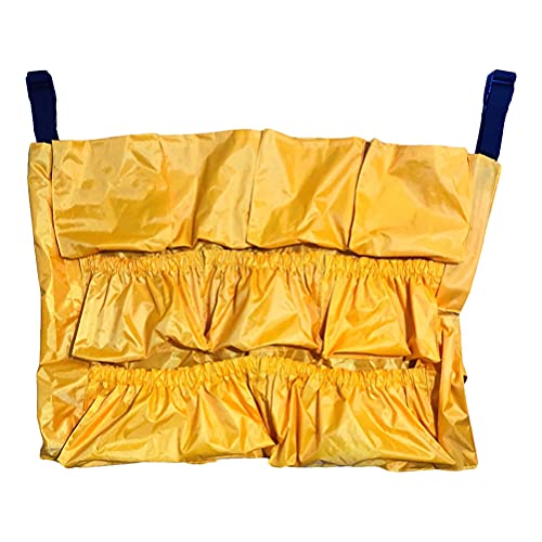 Multi- pockets Vinyl Caddy Bag- Yellow Trash Bin Tool Caddy Bag, garbage bin caddy bag Trash Caddy Bag for Maid Cleaning Trash cleaning tool caddy Can brute caddy bag