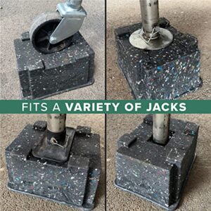 OX BLOX Trailer Jack Block | RV and Camper Blocks for Any Tongue Jack, Post, Foot, or stabilizer (Round or Square) | Supports up to 10,000 lbs per Block