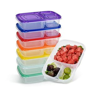 maizsur bento box adult lunch box,kids reusable meal prep containers with lids fruit vegetable salad snack food storage container boxes suitable for school work picnic and travel(7-piece set)