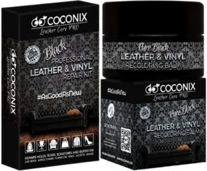 coconix black leather and vinyl repair kit leather recoloring balm pure black