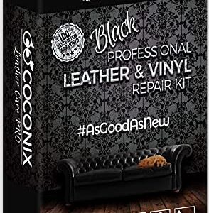 COCONIX Black Leather and Vinyl Repair Kit Leather Recoloring Balm Pure Black