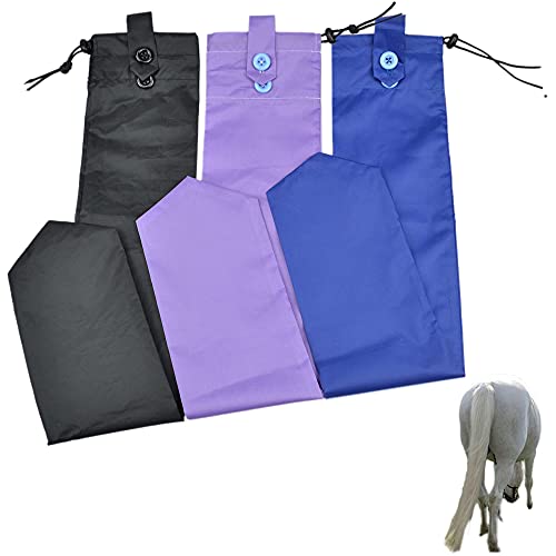 3 Pack Horse Tail Bag Waterproof Bag for Pony Protect Tail From Dirt Breakage Rubbing