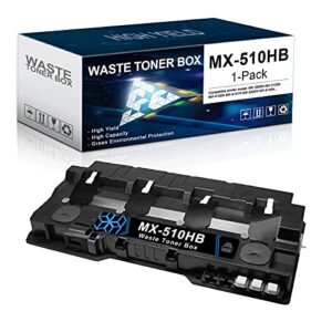 1 pack compatible mx-510hb mx510hb waste toner box replacement for sharp mx-4101n mx-4110n mx-4111n mx-4140n mx-4141n mx-5000n mx-5001n mx-5110n mx-5111n mx-5140n mx-5141n printers.