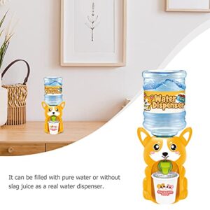 LUOZZY Mini Water Dispenser for Kids Lovely Cartoon Piggy Frog Water Machine Kids Drinking Water Fountains Toys for Kids (Corgi)