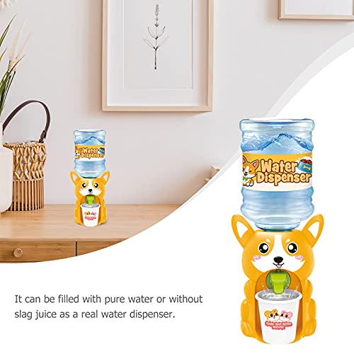 LUOZZY Mini Water Dispenser for Kids Lovely Cartoon Piggy Frog Water Machine Kids Drinking Water Fountains Toys for Kids (Corgi)