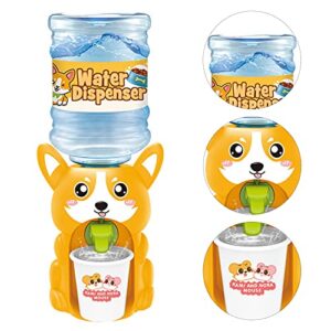 LUOZZY Mini Water Dispenser for Kids Lovely Cartoon Piggy Frog Water Machine Kids Drinking Water Fountains Toys for Kids (Corgi)