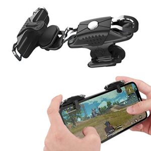 l1r1 mobile game controller triggers, game trigger for pubg/fortnite/call of duty/survival rules, sensitive shoot controller joystick aim fire buttons gaming trigger compatible with iphone android phone