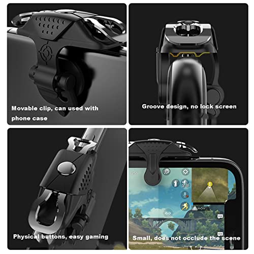 L1R1 Mobile Game Controller Triggers, Game Trigger for PUBG/Fortnite/Call of Duty/Survival Rules, Sensitive Shoot Controller Joystick Aim Fire Buttons Gaming Trigger Compatible with iPhone Android Phone