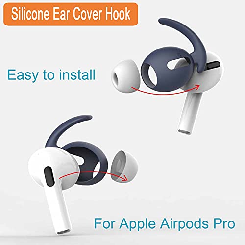 4 Pairs Ear Hooks Compatible with Apple AirPods 3 and AirPods Pro, Anti-Drop Ear Covers AirPods Accessories for Running, Cycling and Other Indoor-Outdoor Activities (Pink)