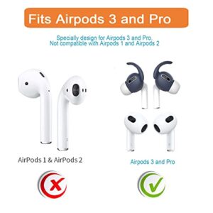 4 Pairs Ear Hooks Compatible with Apple AirPods 3 and AirPods Pro, Anti-Drop Ear Covers AirPods Accessories for Running, Cycling and Other Indoor-Outdoor Activities (Pink)