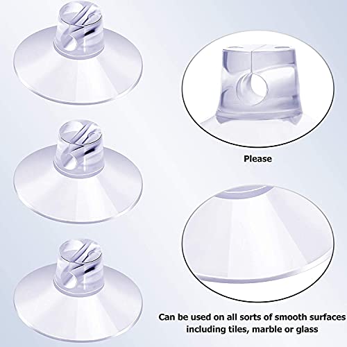 Suction Cup Sucker for Window Wall Hook Hanger Kitchen Bathroom Smooth Surface 40mm Clear Suction Cups 20 Pieces