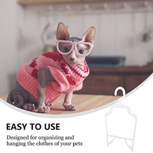 ULTECHNOVO Pet Clothes Hangers Small Dog Clothes Hangers PP Storage Hangers Pet Supplies 10pcs