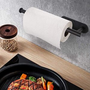 Adhesive Paper Roll Holder, Stainless Steel Paper Towel Holder Under Cabinet for Kitchen Bathroom