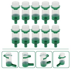 NUOBESTY Automatic Bird Water Dispenser, 10pcs Bird Feeder Drinker Waterer for Pigeon Quail Lovebirds Parrot Drinking Bottle |7X8.5CM