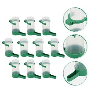 NUOBESTY Automatic Bird Water Dispenser, 10pcs Bird Feeder Drinker Waterer for Pigeon Quail Lovebirds Parrot Drinking Bottle |7X8.5CM