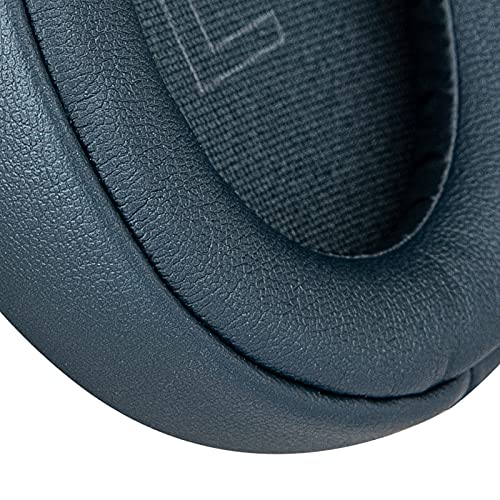 Geekria QuickFit Protein Leather Replacement Ear Pads for Anker Soundcore Life Q30, Soundcore by Anker Life Q35 Headphones Earpads, Headset Ear Cushion Repair Parts (Obsidian Blue)