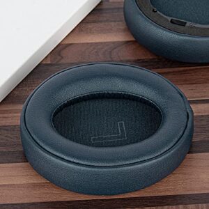 Geekria QuickFit Protein Leather Replacement Ear Pads for Anker Soundcore Life Q30, Soundcore by Anker Life Q35 Headphones Earpads, Headset Ear Cushion Repair Parts (Obsidian Blue)