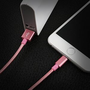 iPhone Charger, 4Packs(3ft 6ft 6ft 10ft) Charging Cable MFi Certified USB Lightning Cable Nylon Braided Fast Charging Cord Compatible for iPhone13/12/11/X/Max/8/7/6/6S/5/5S/SE/Plus/iPad(Pink)