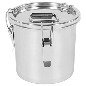 jojofuny Stainless Steel Rice Bucket Grain Storage Bin Rice Dispenser Container Bacon Grease Container Milk Bucket Can for Rice Dry Foods Flour