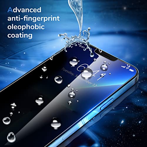 Syncwire Privacy Screen Protector for iPhone 14 Plus/13 Pro Max 6.7" [2-Pack], Anti Spy Tempered Glass Film with Auto Alignment Tool [9H Hardness, Shatterproof, Bubble Free, Sensitive Touch, Anti-Smudge]