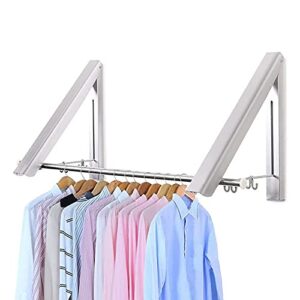 anxvers household clothes rack, laundry clothes rack, wall clothes rack, hanging clothes rack, folding clothes rack, clothes rack with pole, clothes rack, independent clothes rack sliver, silver
