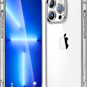 Mkeke for iPhone 13 Pro Case Clear, Slim Phone Cases for Apple iPhone 13 Pro with Protective Bumper [Military Grade Protection] [Not Yellowing]