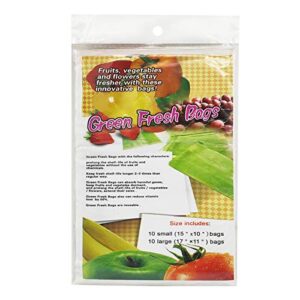 green bags for fruits and veggies reusable vegetable bags for refrigerator food storage freshness produce saver bags keep fruits, vegetables and cut flowers,fresh longer