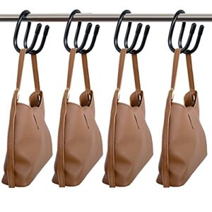 yyst handbag hanger hook over the closet rod hanger closet purse hanger handbag hanger for scarves, men's ties, women's shawls, belts, handbags, wristlets, purses, bags ,backpacks, satchels,etc. (4)