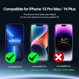 TOZO Compatible for iPhone 14 Plus Screen Protector Compatible for iPhone 13 Pro Max Screen Protector 6.7 inch 3 Pack Premium Tempered Glass 0.26mm 9H Hardness 2.5D Film Easy Install 6.7 inch