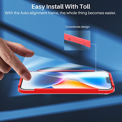 TOZO Compatible for iPhone 14 Plus Screen Protector Compatible for iPhone 13 Pro Max Screen Protector 6.7 inch 3 Pack Premium Tempered Glass 0.26mm 9H Hardness 2.5D Film Easy Install 6.7 inch