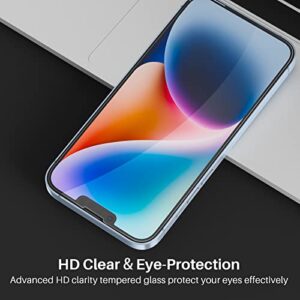 TOZO Compatible for iPhone 14 Plus Screen Protector Compatible for iPhone 13 Pro Max Screen Protector 6.7 inch 3 Pack Premium Tempered Glass 0.26mm 9H Hardness 2.5D Film Easy Install 6.7 inch