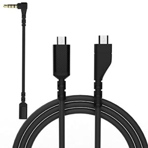 saipomor arctis7 headphones replacement cable arctis audio cord compatible with steelseries arctis 3 arctis 5 arctis pro wireless gaming headsets and 3.5mm female adapter cord