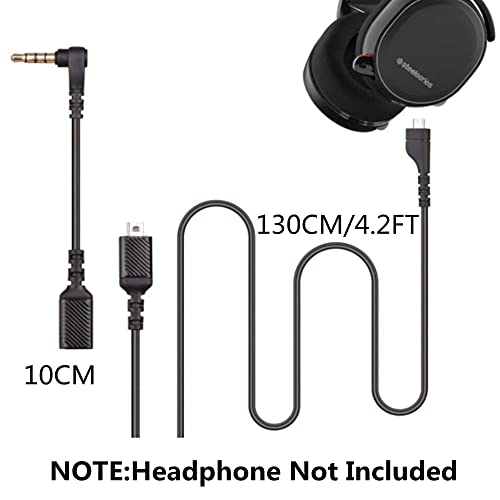 Saipomor Arctis7 Headphones Replacement Cable Arctis Audio Cord Compatible with SteelSeries Arctis 3 Arctis 5 Arctis Pro Wireless Gaming Headsets and 3.5MM Female Adapter Cord