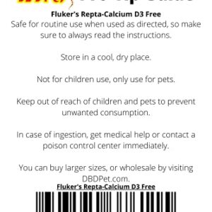 DBDPet Fluker's Reptile Calcium Supplement Without Vitamin D3 4oz - Includes Attached Pro-Tip Guide