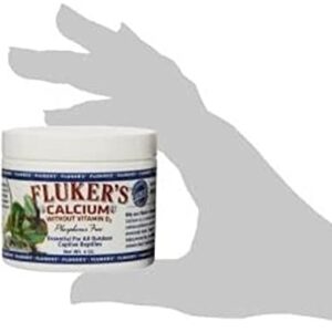 DBDPet Fluker's Reptile Calcium Supplement Without Vitamin D3 4oz - Includes Attached Pro-Tip Guide