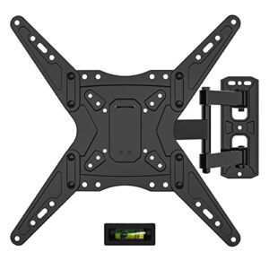 wali tv wall mount for most 26-55 inch led tv flat panel screen, full motion tv mount bracket with perfect center design vesa up to 400x400mm, weight up to 99lbs (2655lo), black
