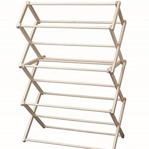 Saving Shepherd Clothes Drying Rack - 52¾"H x 36" W Folding Maple Wood Amish Handmade in Lancaster, PA USA