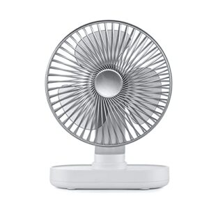 vortex d77 white adjustable angle shaking head quiet air supply large battery capacity 4000mah 4 speed modes strong wind press switch rechargeable fan