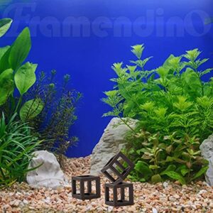 Framendino, 5 Pack Cube Ceramic Aquarium Shelter Shrimp Hideaway Breeding Cave Cubic Hideout Underwater for Small Fish Shrimp Crayfish Breeding Tank Decor Ornament