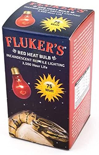 Fluker's Repta-Sun Incandescent Reptile Red Heat Bulb 75W - Includes Attached DBDPet Pro-Tip Guide