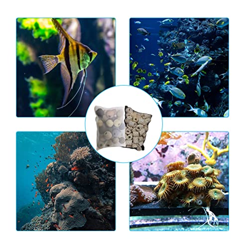 10 Pcs Tanks Filter Media Bags, Aquarium Media Bag, Aquarium Filter Bags, Fish Tank Media Mesh Filter Bags, with Zipper Reusable Aquarium Filter Media Bags.for Activated Carbon, Ceramic Rings, etc