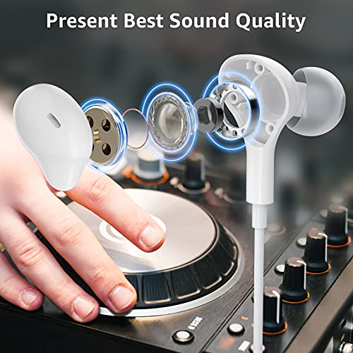 USB C Headphones for Samsung S23 S22 Ultra,Magnetic HiFi Stereo USB Type C Earphones Wired Earbuds with Mic Noise Isolation for iPad Pro iPad Air 5 4 Mini 6 Galaxy S21 S20 Flip Pixel 7 6 6a OnePlus 10