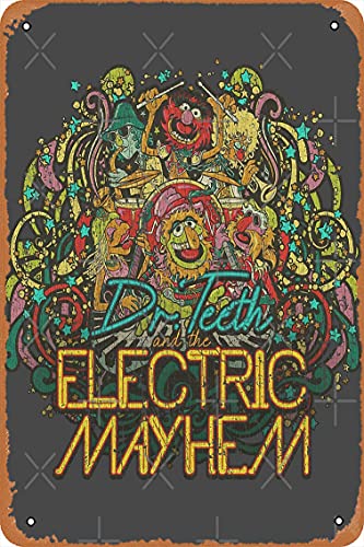 Dr. Teeth and The Electric Mayhem 1975 Poster 12" X 8" Vintage Metal Tin Sign Home Decor Garage Man Cave Wall Art