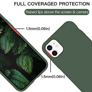 ZVastt iPhone 11 Case iPhone 11 Phone Case Liquid Silicone Soft Gel Rubber Cover Microfiber Lining Anti-Scratch Durable Full Body Shockproof Protective Phone Cases for iPhone 11 6.1", Forest Green